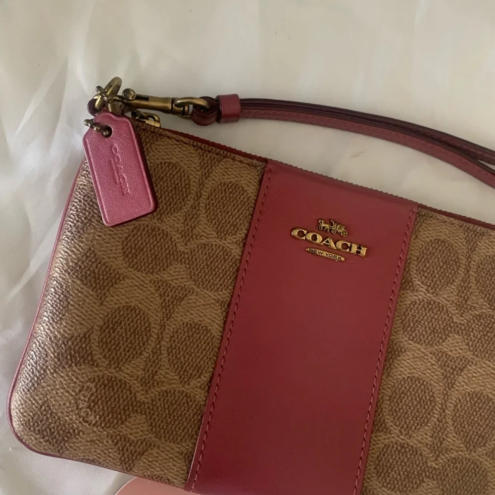 Coach monogram Print Wristlet /Clutch